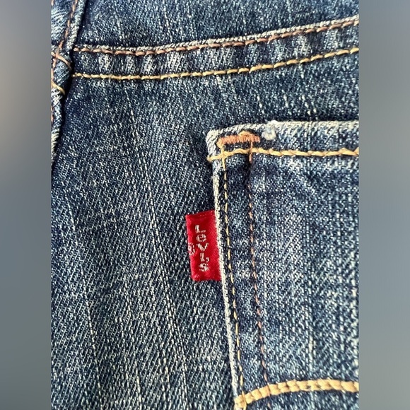 Levi’s Superlow 518 jeans flare true blue wash jean size 13 Long  wide leg - Picture 12 of 12